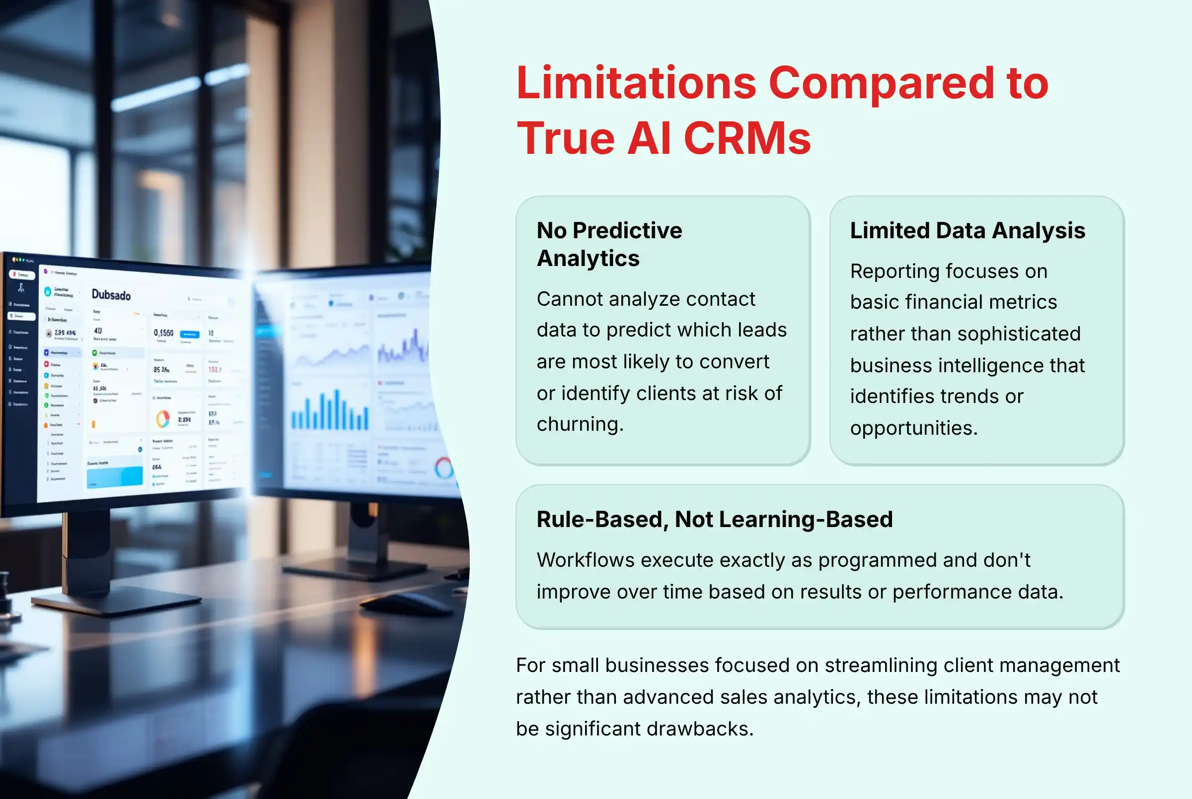 Dubsado Limitations Compared to True AI CRMs