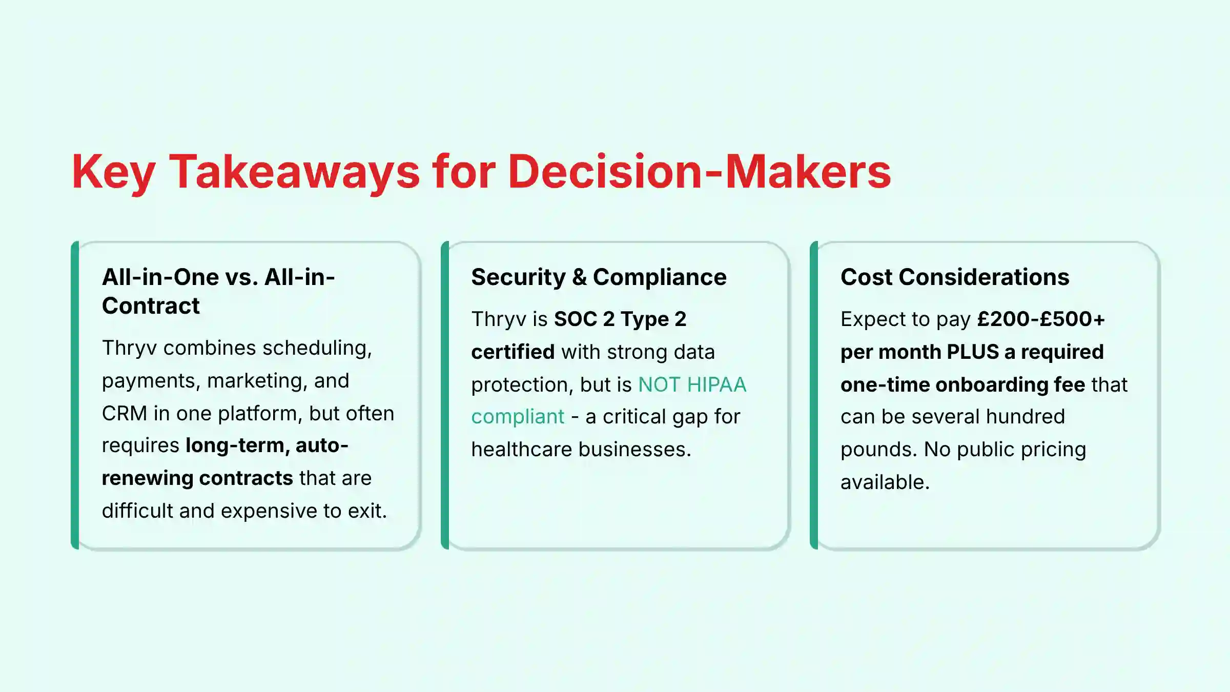 Key Takeaways for Decision Makers