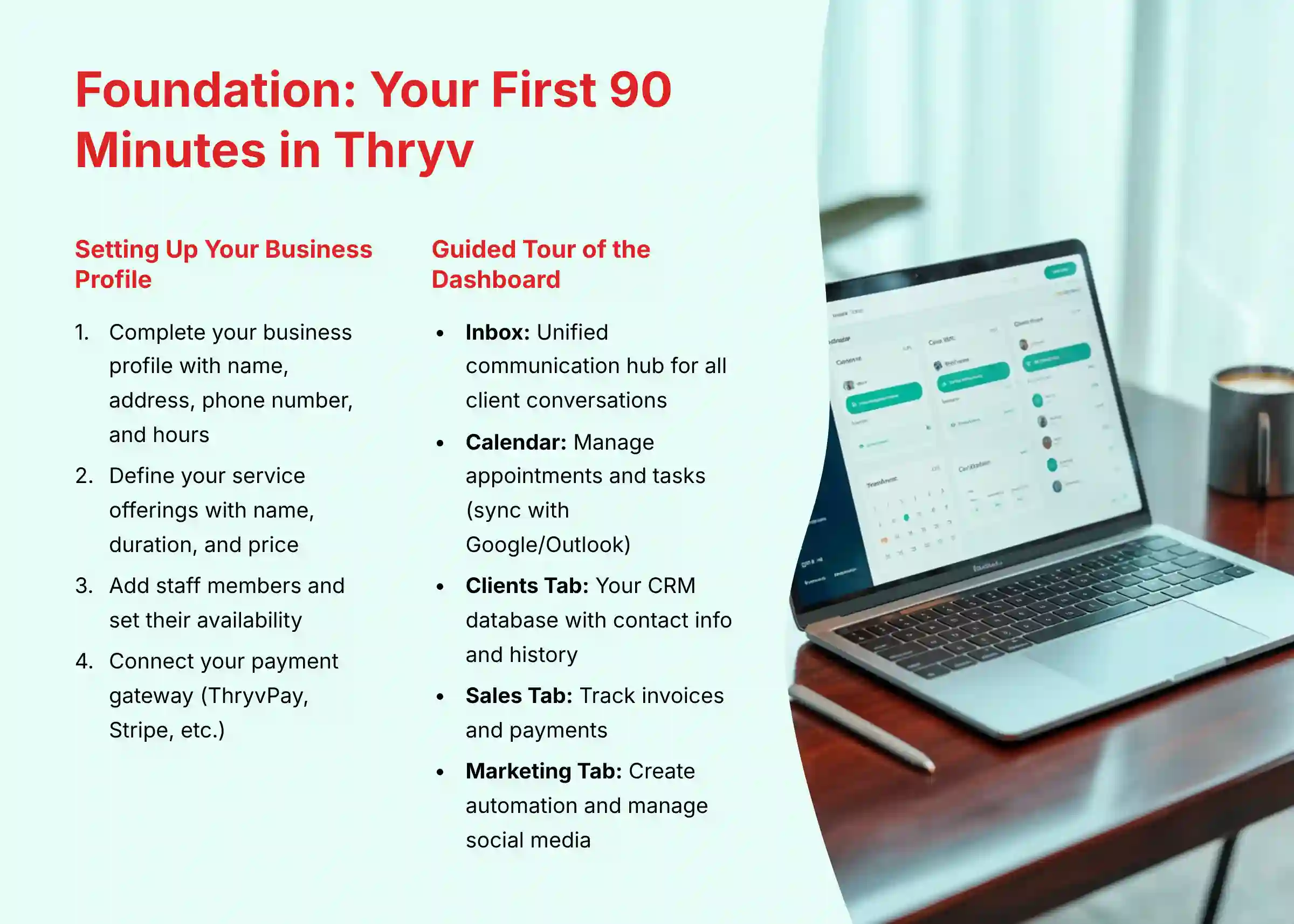 Foundation - Your First 90 Minutes in Thryv Setup Guide