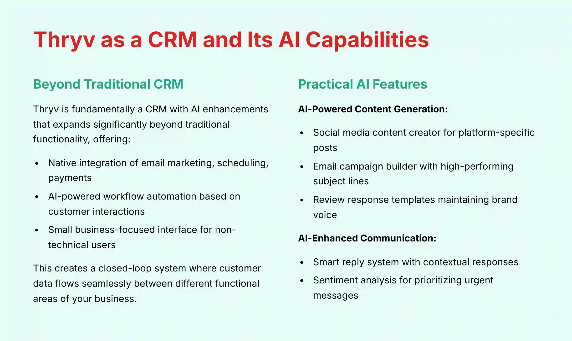 Thryv as a CRM and Its AI Capabilities
