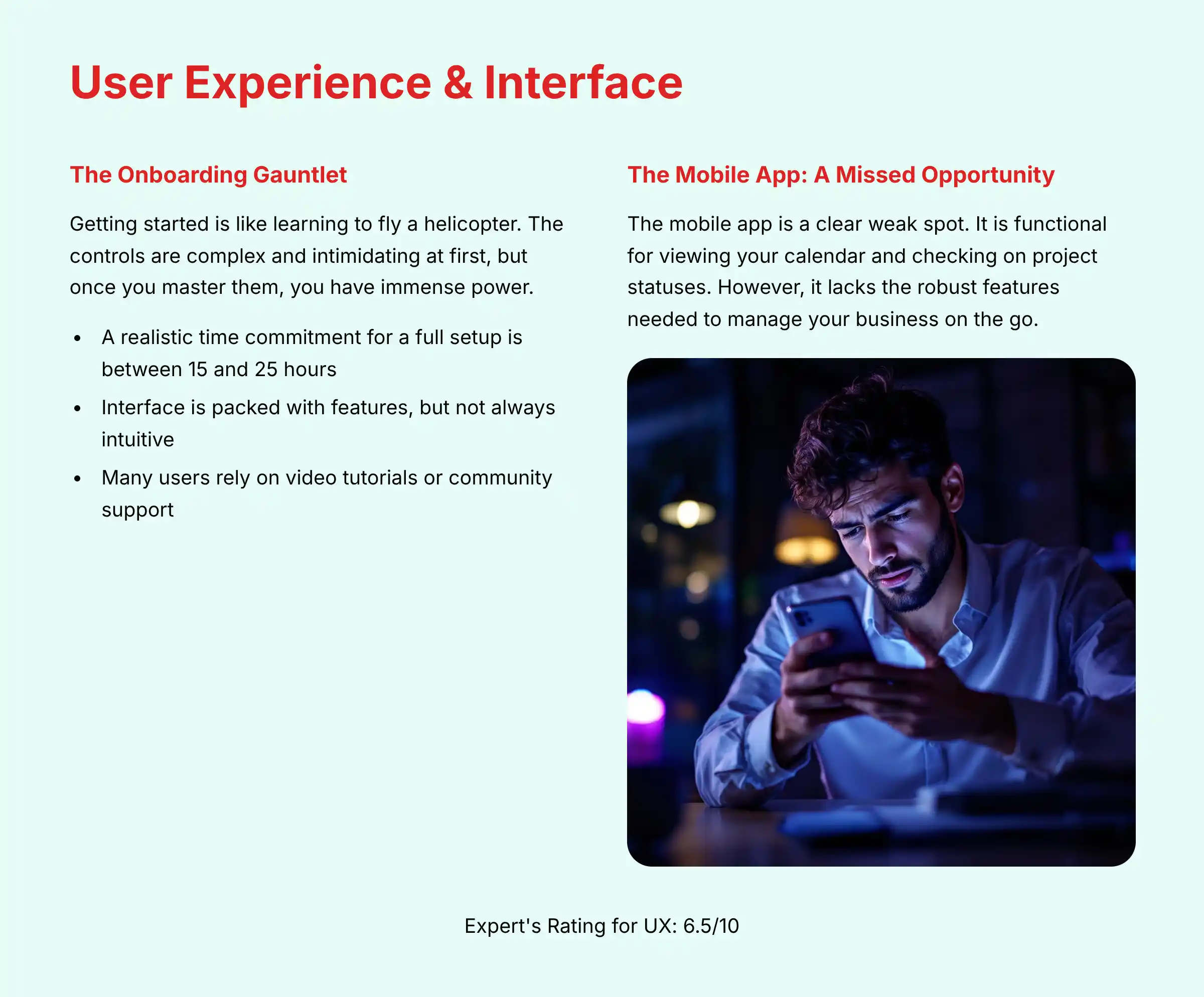 User Experience and Interface Evaluation