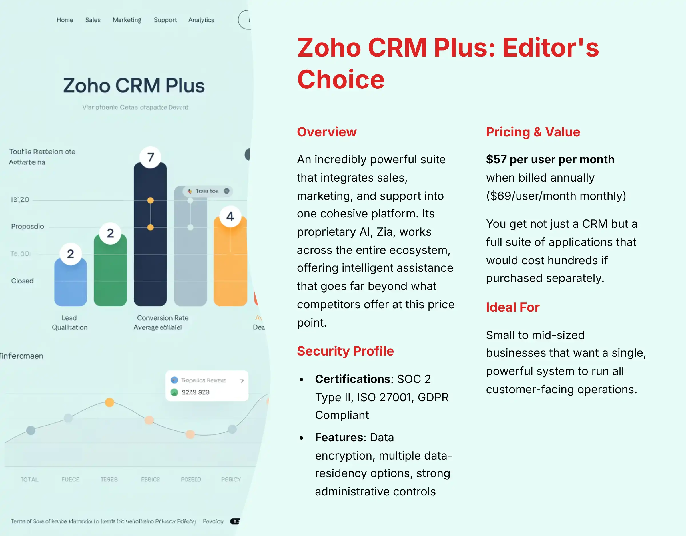 Zoho CRM Plus Editor's Choice