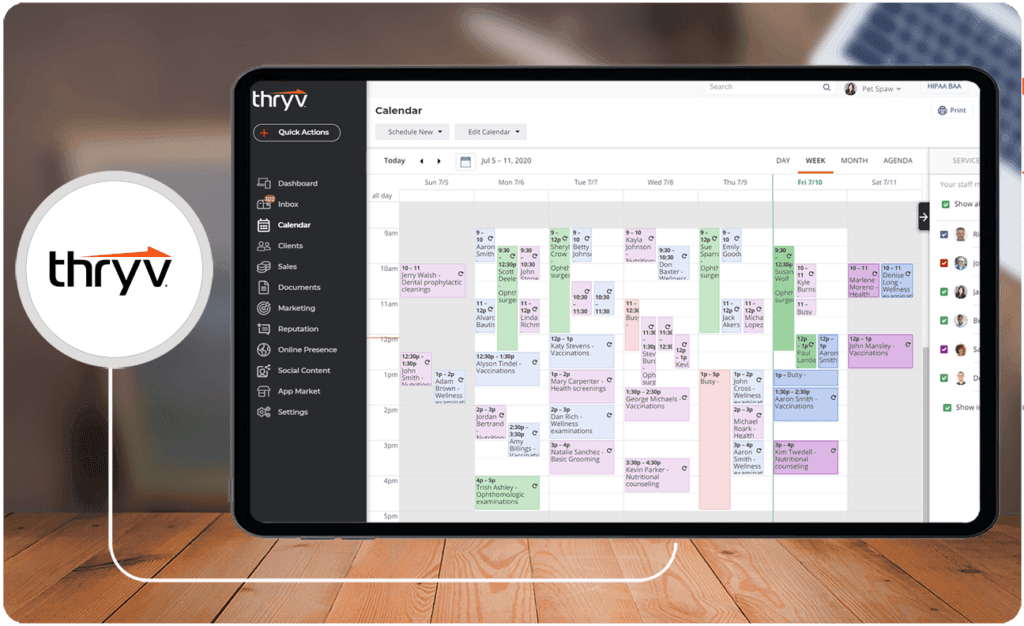 Thryv CRM Dashboard Interface and Testing Environment