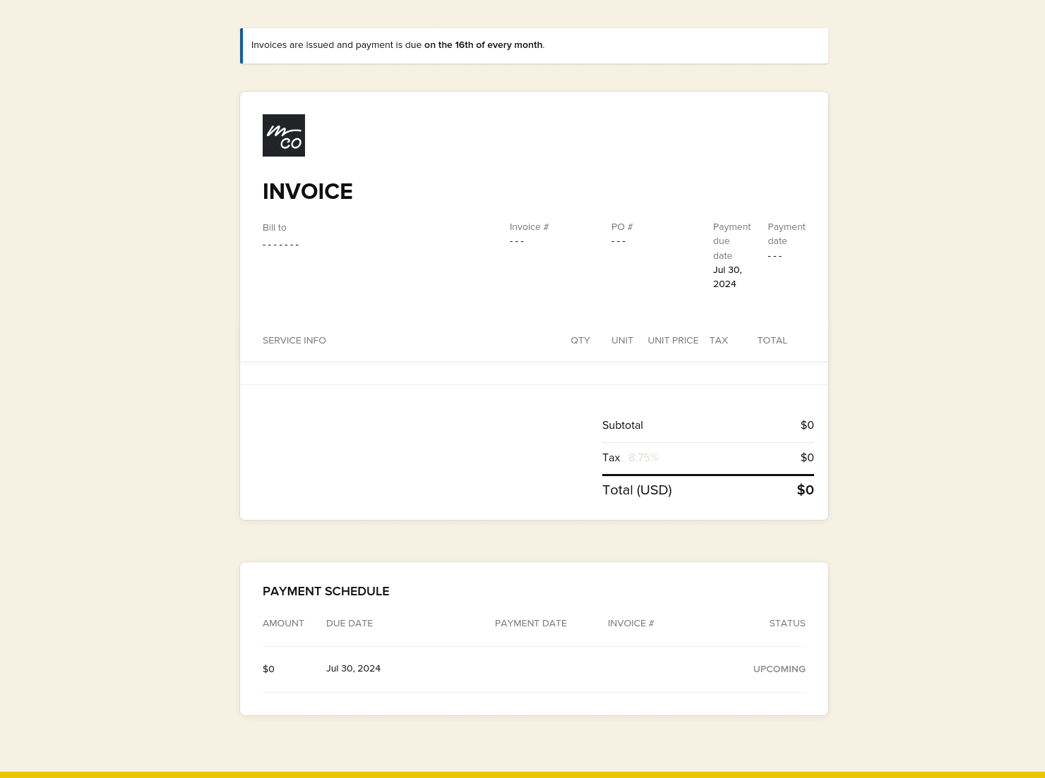 HoneyBook Smart Files Template Example