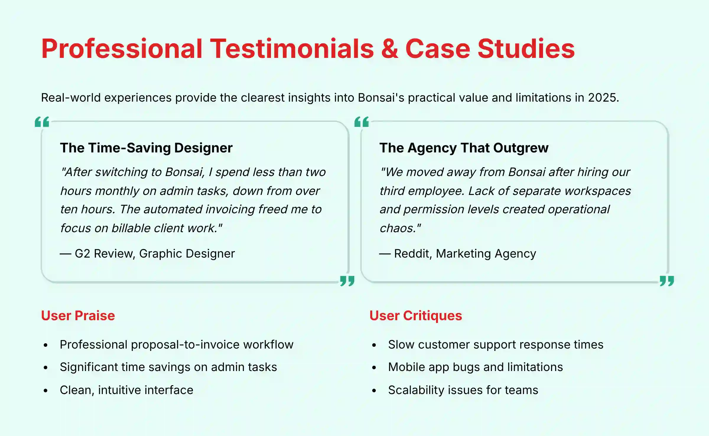 Professional Testimonials and Case Studies