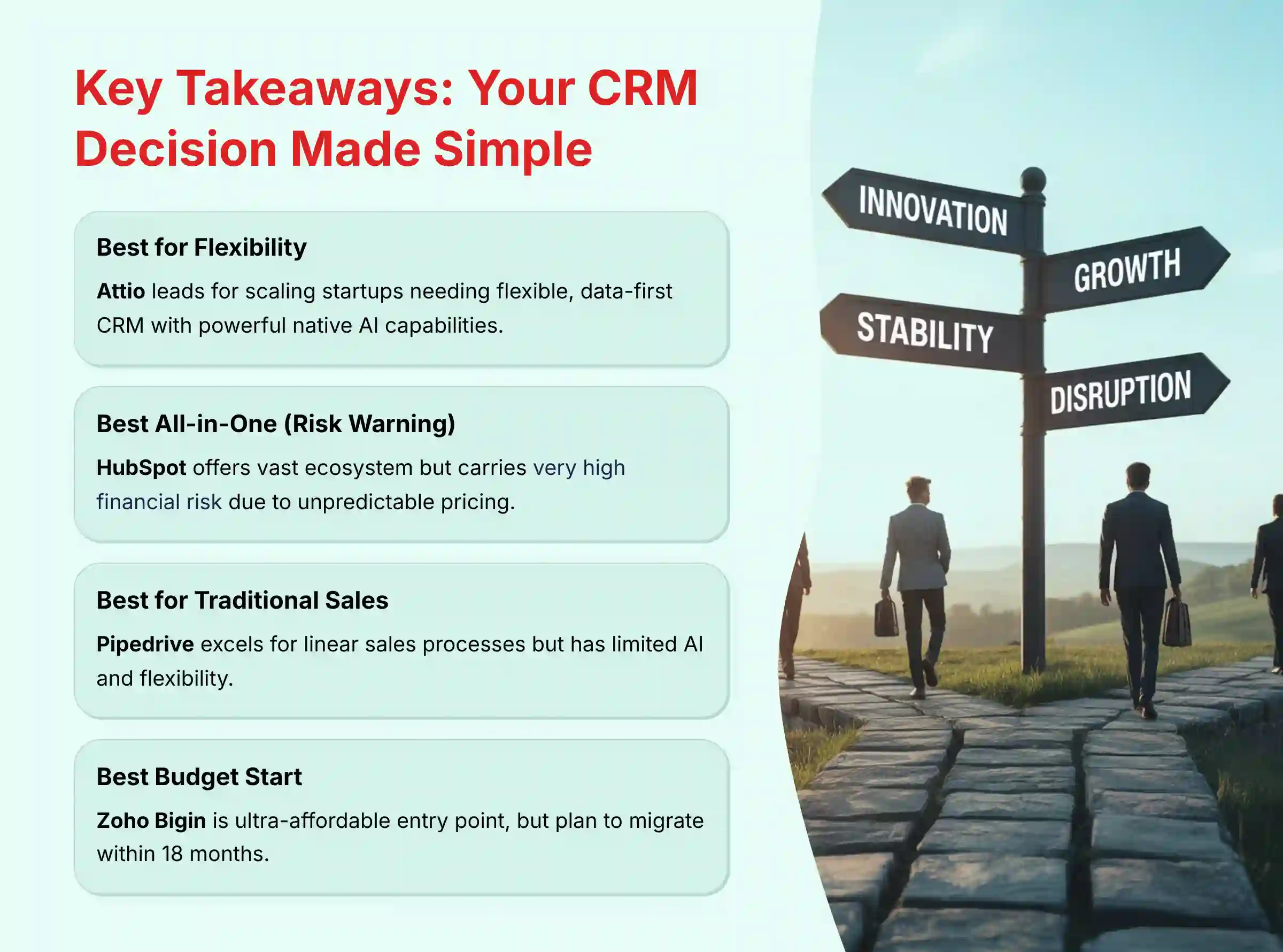 Key Takeaways - Your CRM Decision Made Simple