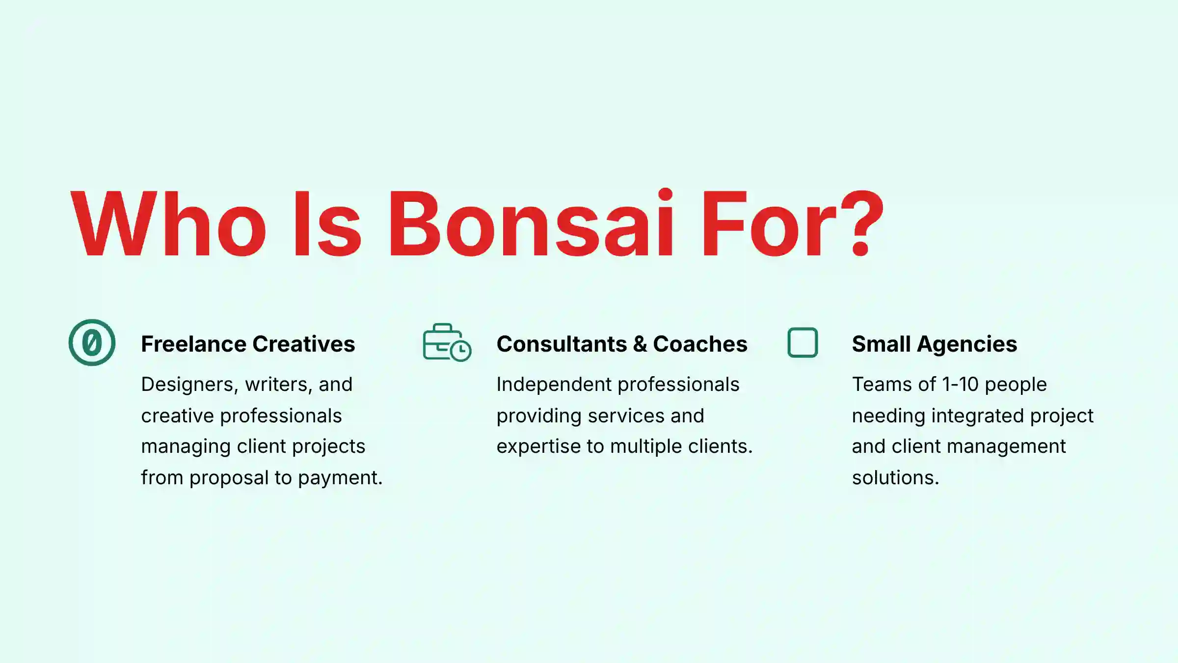 Who Is Bonsai For - Target Audience Overview