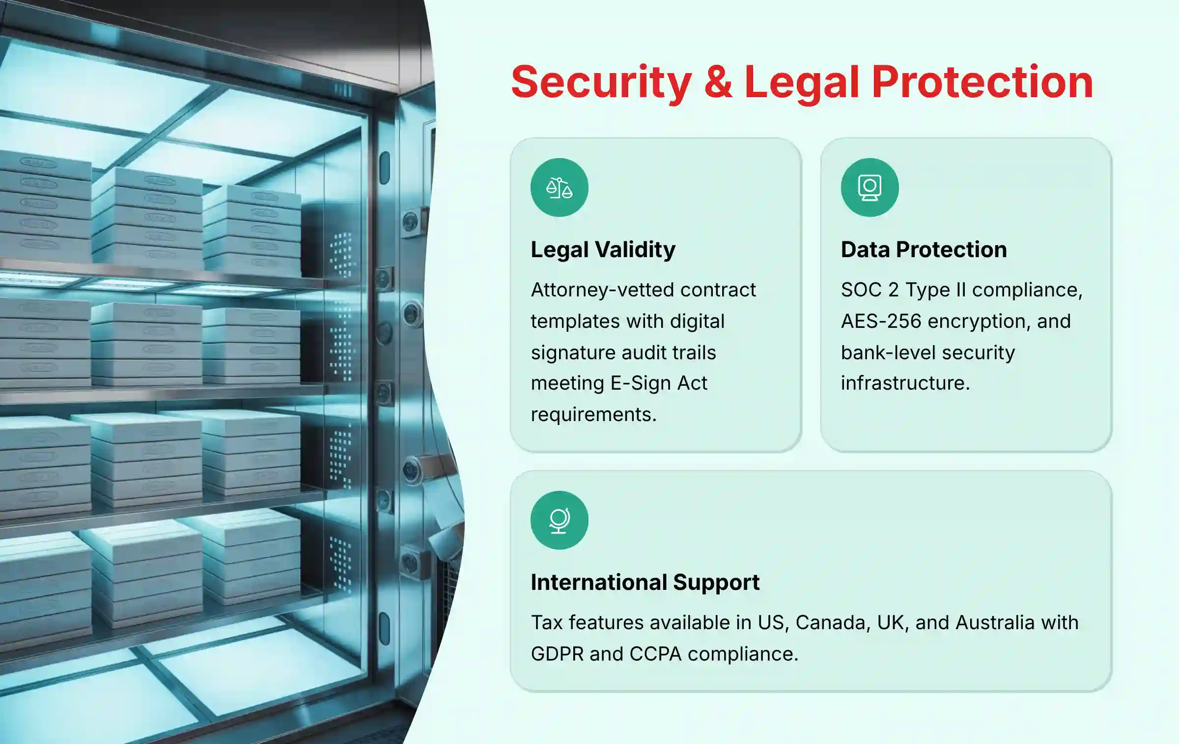 Security and Legal Protection - Bonsai contract and data security features