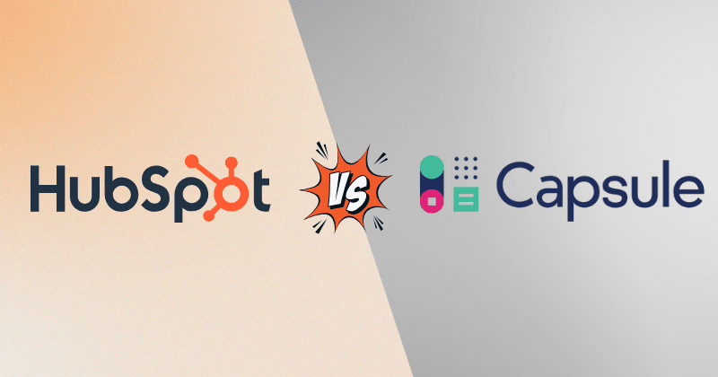 HubSpot vs Capsule CRM comparison visual