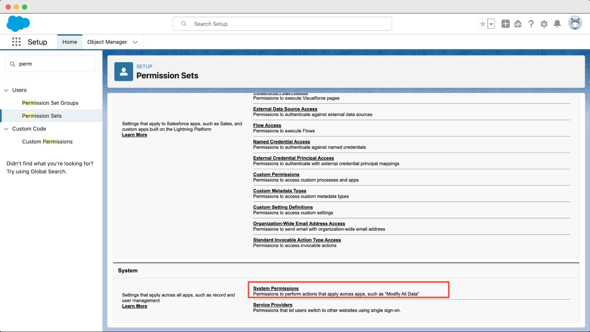 Salesforce Security Permissions Setup