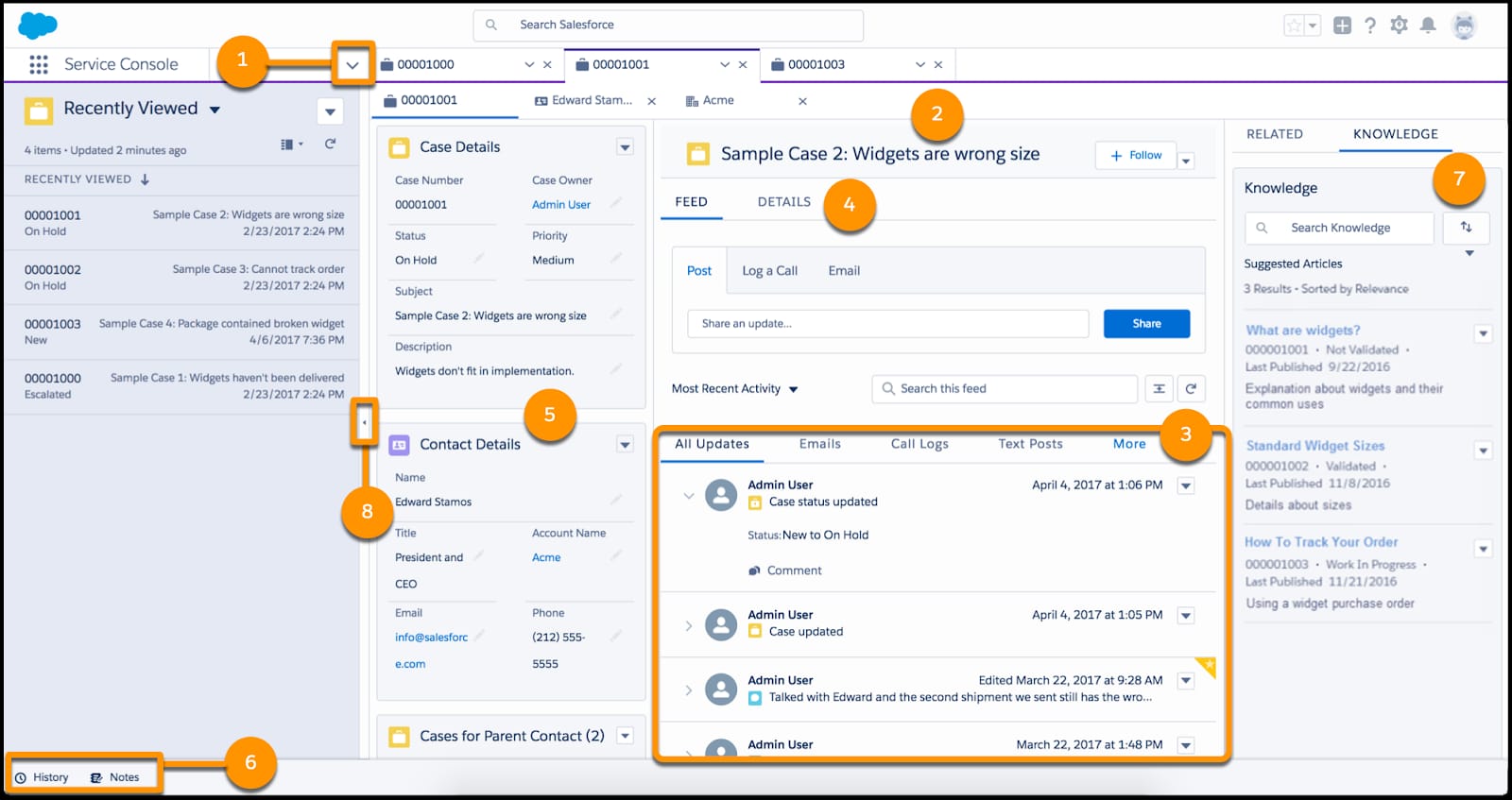 Salesforce Service Cloud Console