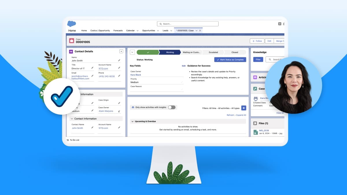 Salesforce CRM interface
